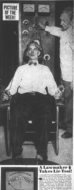 1948 les politicien se font tester. Polygraphe de Dr. Orlando Scott