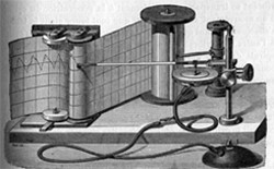 Polygraph machine created by Etienne-Jules Marey circa 1876